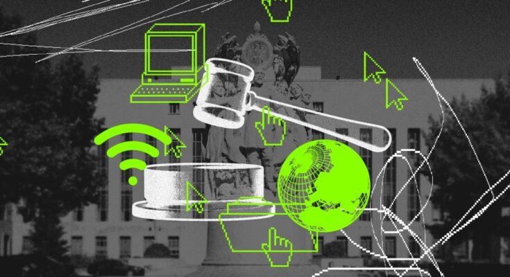 All'interno del tribunale che riprende il futuro di Internet