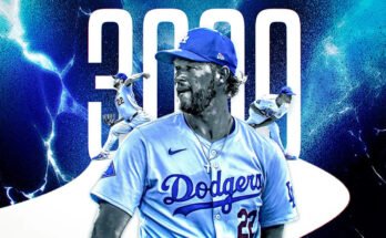 Clayton Kershaw è il 20 ° lanciatore nella storia della MLB per registrare 3000 prelievi di bastoncini nella sua carriera. (David Heringer / Yahoo Sports)